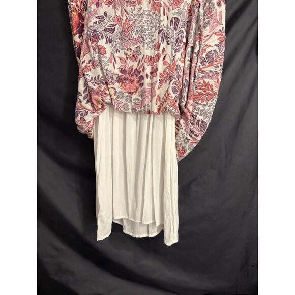 Knox Rose Multi Color Floral Bohemian Flutter Sleeve Midi Dress Flounce M Beachy - Picture 6 of 6